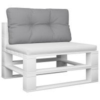 Produktbild för Palldyna grå 80x40x12 cm tyg