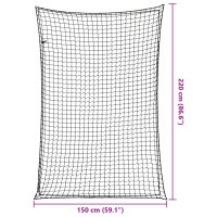 Produktbild för Lastnät med elastiskt rep svart 2,2x1,5 m PP