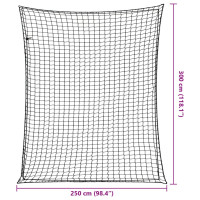 Produktbild för Lastnät med elastiskt rep svart 3x2,5 m PP