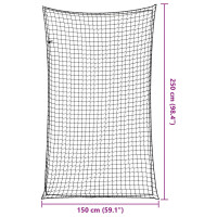 Produktbild för Lastnät med elastiskt rep svart 2,5x1,5 m PP