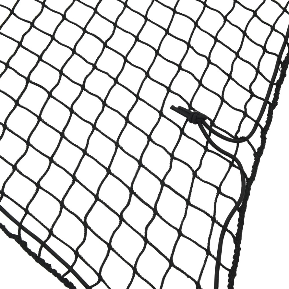 Produktbild för Lastnät med elastiskt rep svart 4x2 m PP