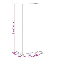 Produktbild för Badrumsskåp väggmonterat sonoma-ek 32x20x67 cm