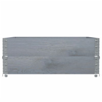 Produktbild för Pallkragar 2 st grå 100x100 cm massivt furu