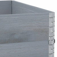 Produktbild för Pallkragar 2 st grå 100x100 cm massivt furu