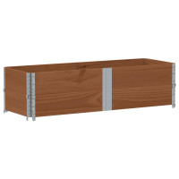 Produktbild för Pallkragar 2 st brun 150x50 cm massivt furu