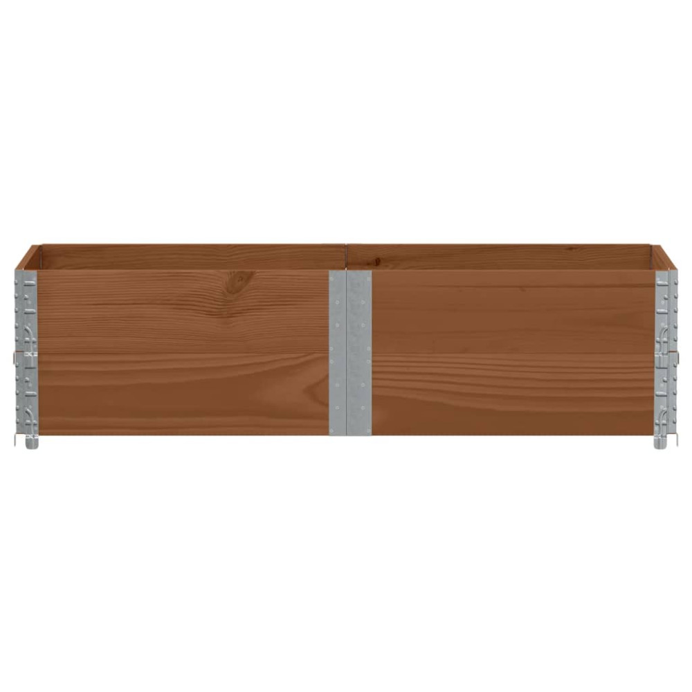 Produktbild för Pallkragar 2 st brun 150x50 cm massivt furu