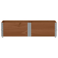 Produktbild för Pallkragar 2 st brun 150x50 cm massivt furu