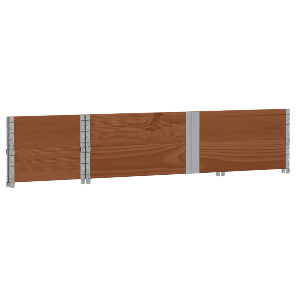 Produktbild för Pallkragar 2 st brun 150x50 cm massivt furu