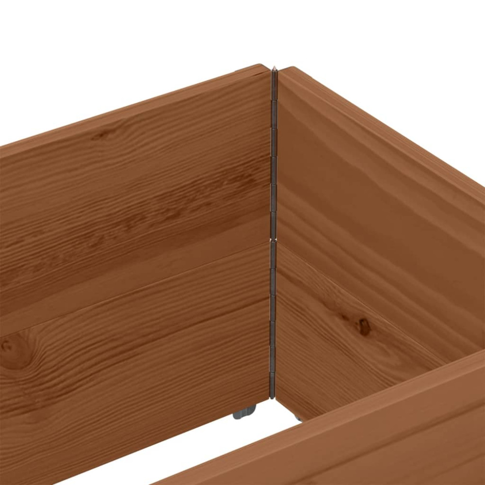 Produktbild för Pallkragar 2 st brun 150x50 cm massivt furu