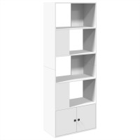 Produktbild för Bokhylla vit 70x36x189 cm konstruerat trä