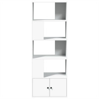 Produktbild för Bokhylla vit 70x36x189 cm konstruerat trä