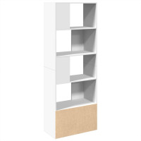Produktbild för Bokhylla vit 70x36x189 cm konstruerat trä