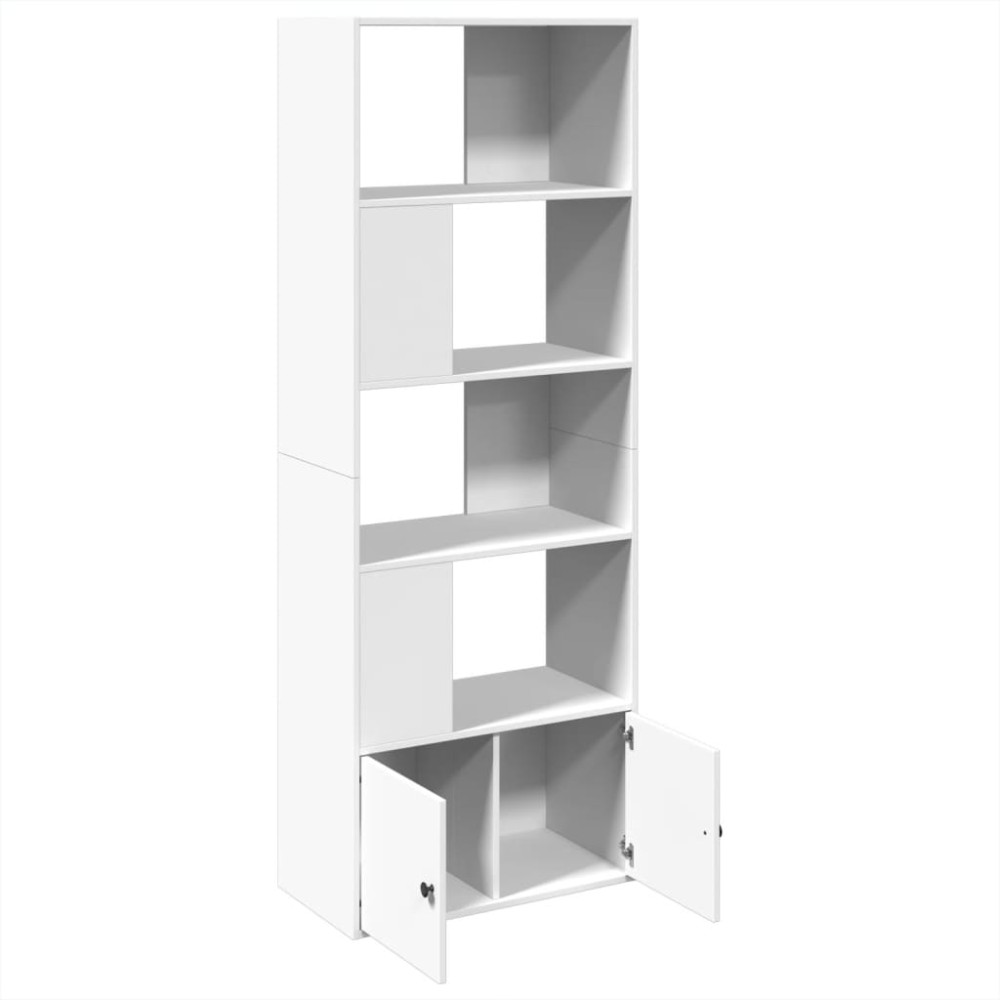 Produktbild för Bokhylla vit 70x36x189 cm konstruerat trä
