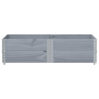 Produktbild för Pallkragar 2 st grå 150x100 cm massivt furu