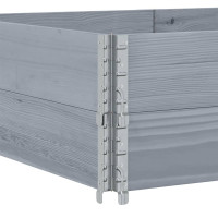 Produktbild för Pallkragar 2 st grå 150x100 cm massivt furu