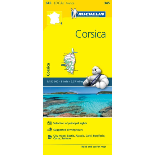 Michelin Editions Des Voyages Corse-du-Sud, Haute-Corse - Michelin Local Map 345