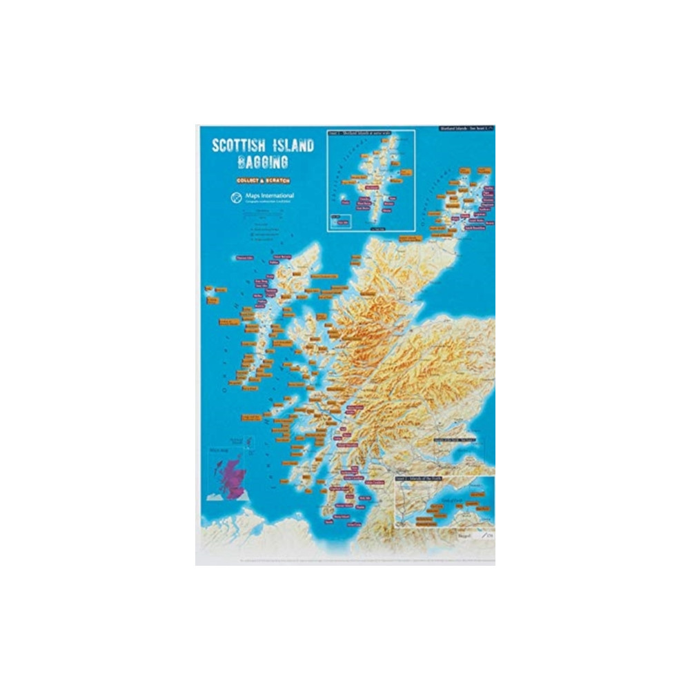 Produktbild för Scottish Island Bagging - Collect & Scratch Print
