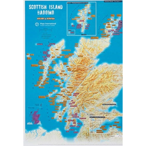 Maps International Ltd Scottish Island Bagging - Collect & Scratch Print