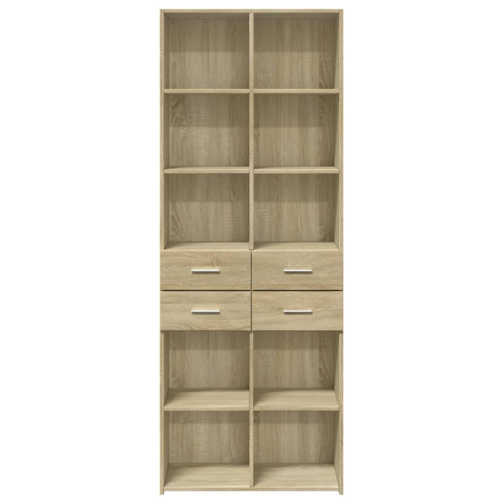 Produktbild för Högskåp sonoma-ek 70x42,5x185 cm konstruerat trä