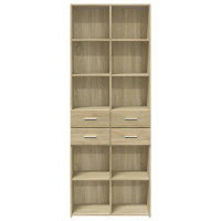 Produktbild för Högskåp sonoma-ek 70x42,5x185 cm konstruerat trä