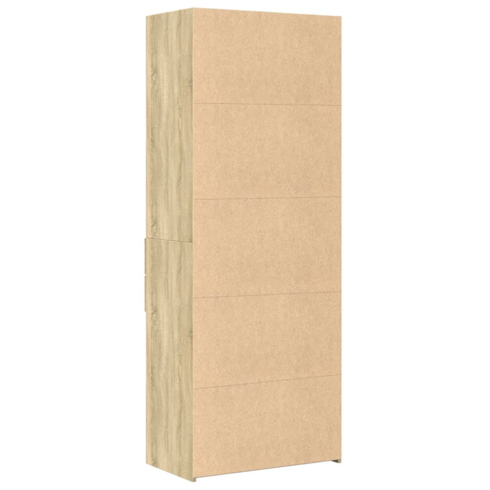 Produktbild för Högskåp sonoma-ek 70x42,5x185 cm konstruerat trä
