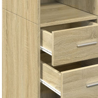Produktbild för Högskåp sonoma-ek 70x42,5x185 cm konstruerat trä