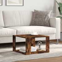 Produktbild för Soffbord rökfärgad ek 51,5x51,5x30 cm konstruerat trä