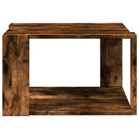 Produktbild för Soffbord rökfärgad ek 51,5x51,5x30 cm konstruerat trä