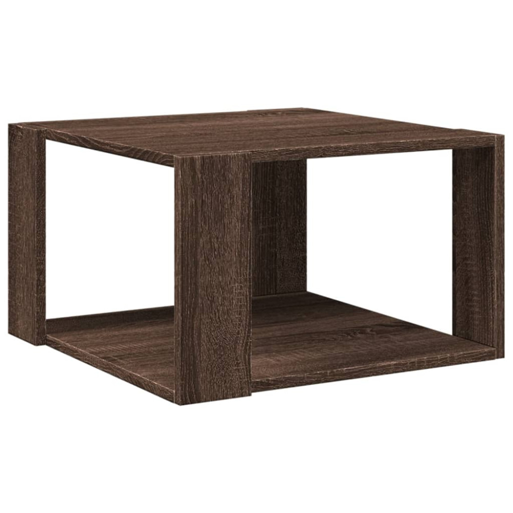 Produktbild för Soffbord brun ek 51,5x51,5x30 cm konstruerat trä