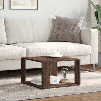 Produktbild för Soffbord brun ek 51,5x51,5x30 cm konstruerat trä