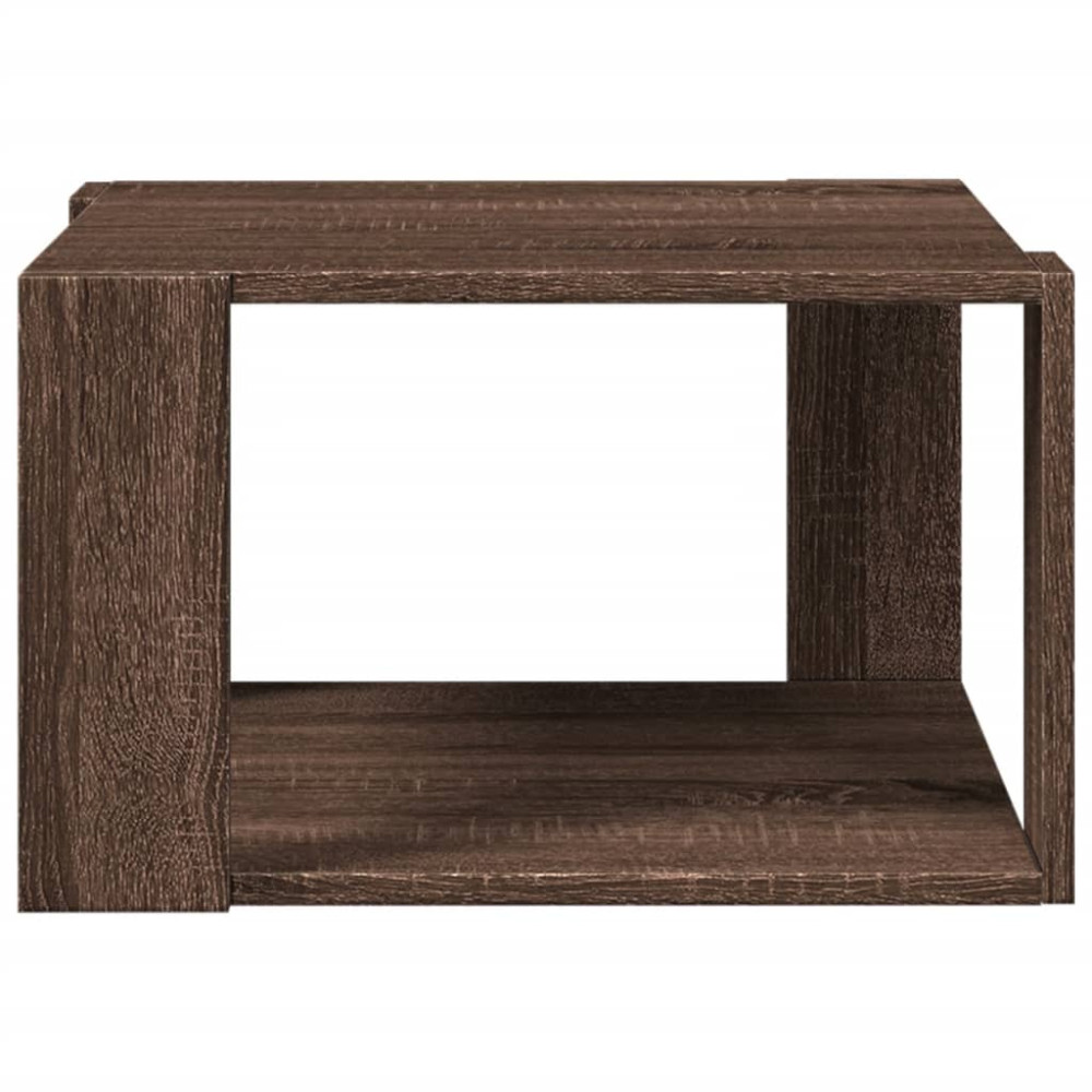 Produktbild för Soffbord brun ek 51,5x51,5x30 cm konstruerat trä