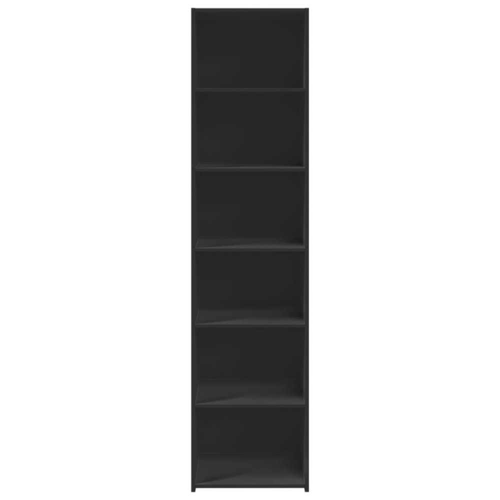 Produktbild för Högskåp svart 45x41x185 cm konstruerat trä