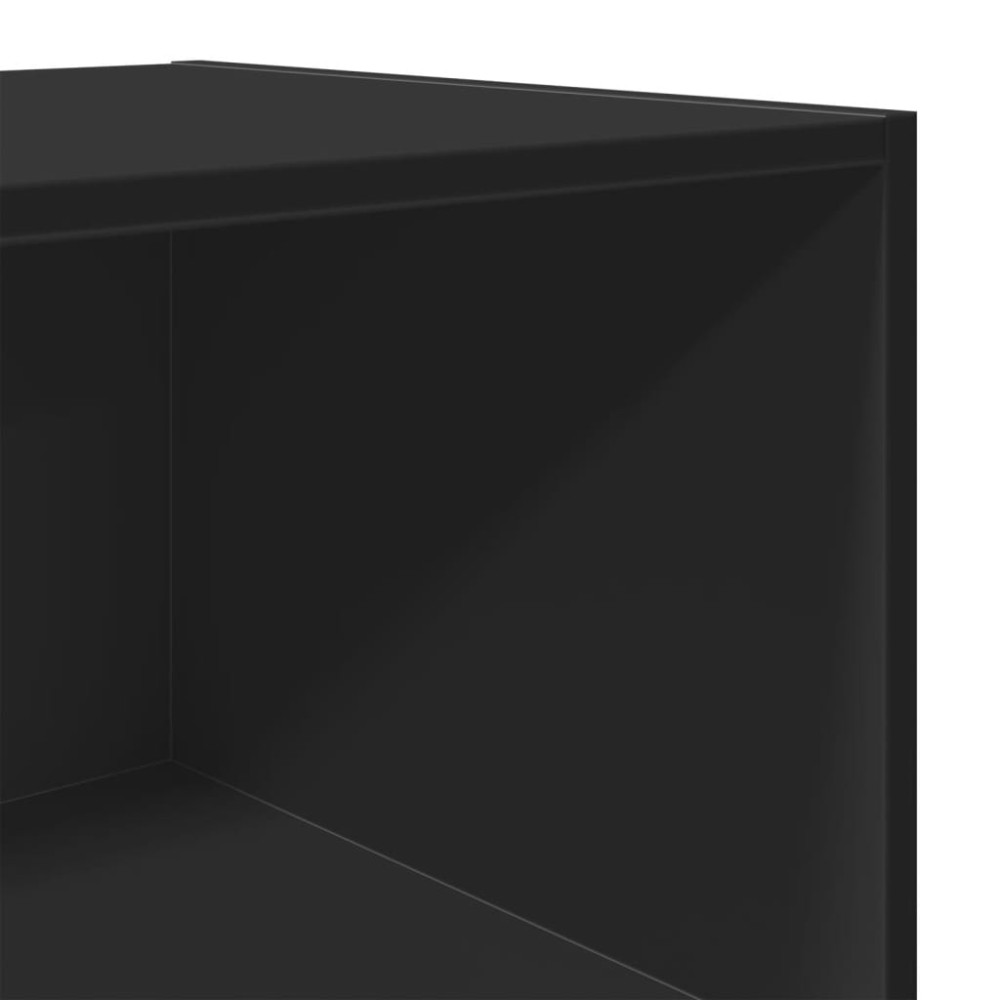 Produktbild för Högskåp svart 45x41x185 cm konstruerat trä