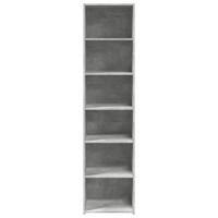 Produktbild för Högskåp betonggrå 45x41x185 cm konstruerat trä