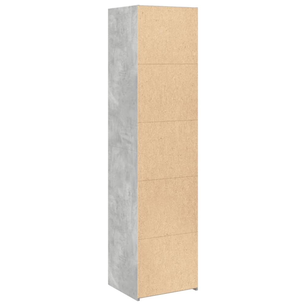 Produktbild för Högskåp betonggrå 45x41x185 cm konstruerat trä