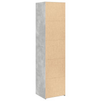 Produktbild för Högskåp betonggrå 45x41x185 cm konstruerat trä