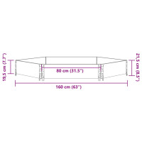 Produktbild för Pallkrage sexhörning grå 160x160 cm massiv furu