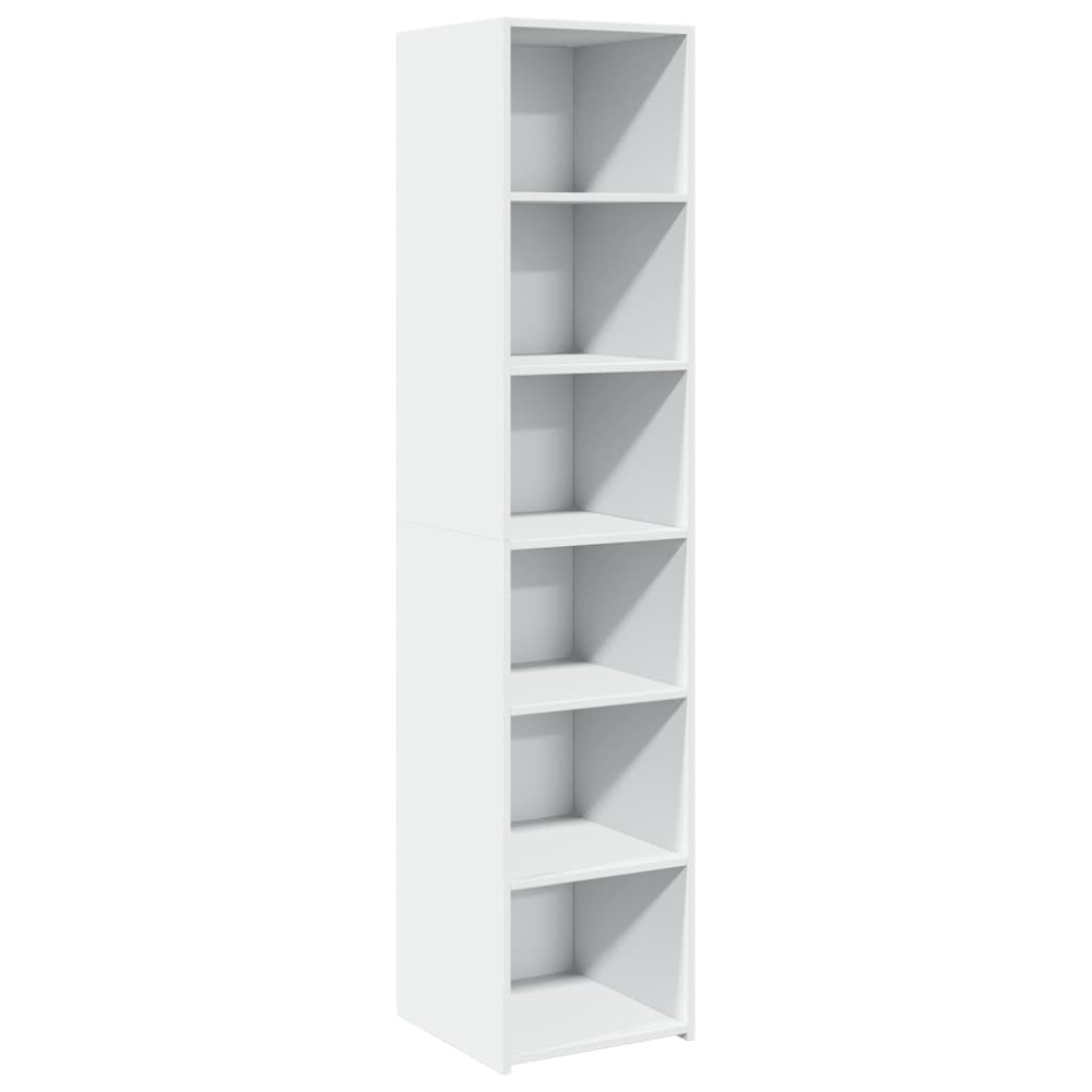 Produktbild för Högskåp vit 40x41x185 cm konstruerat trä