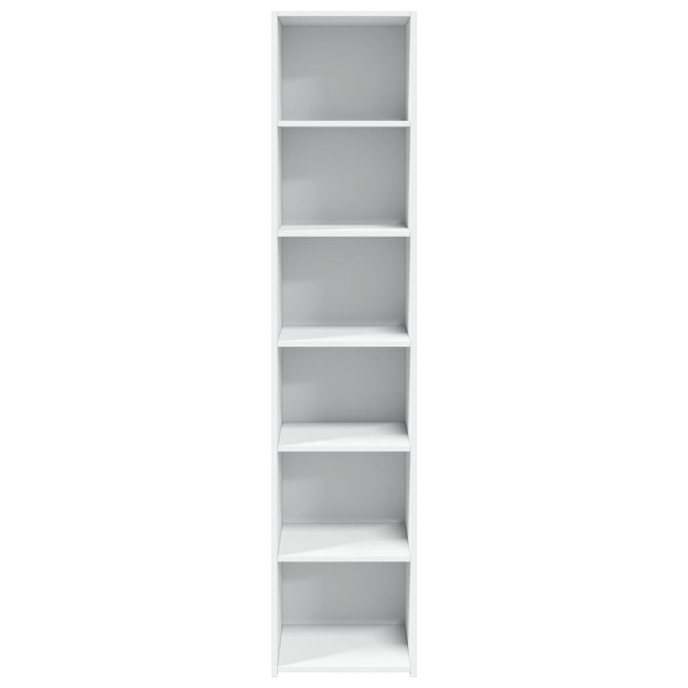Produktbild för Högskåp vit 40x41x185 cm konstruerat trä
