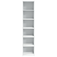 Produktbild för Högskåp vit 40x41x185 cm konstruerat trä