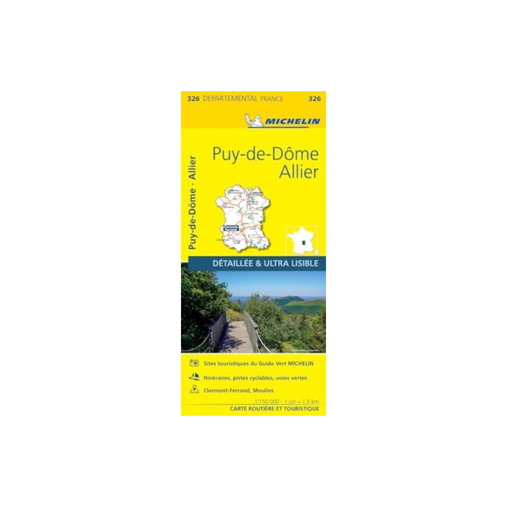 Produktbild för Puy-de-Dome Allier - Michelin Local Map 326