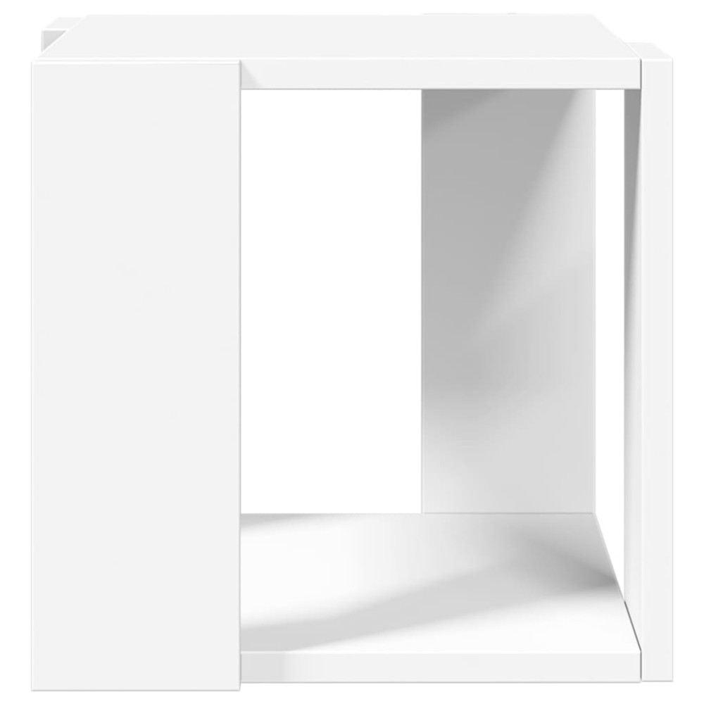 Produktbild för Soffbord vit 32x32x30 cm konstruerat trä