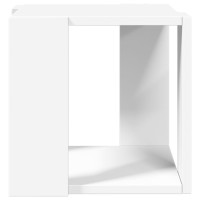 Produktbild för Soffbord vit 32x32x30 cm konstruerat trä