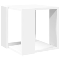 Produktbild för Soffbord vit 32x32x30 cm konstruerat trä