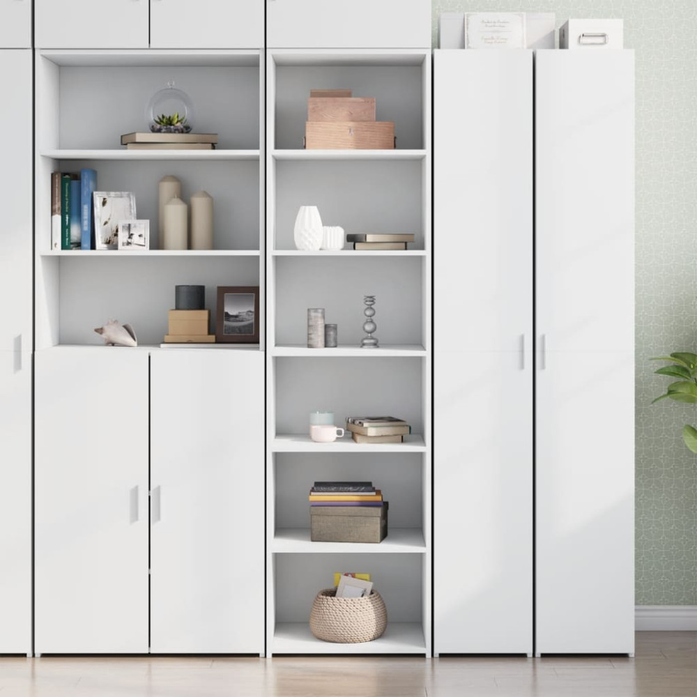 Produktbild för Högskåp vit 50x41x185 cm konstruerat trä