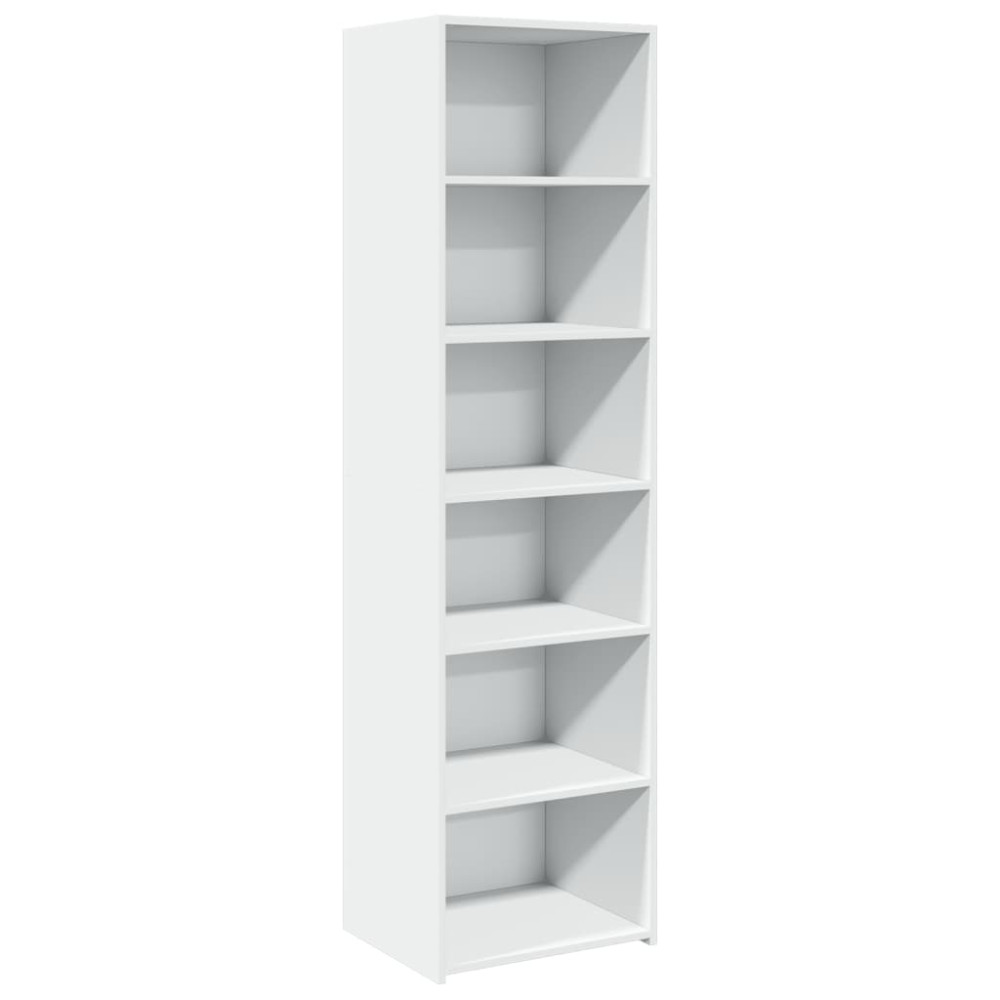 Produktbild för Högskåp vit 50x41x185 cm konstruerat trä