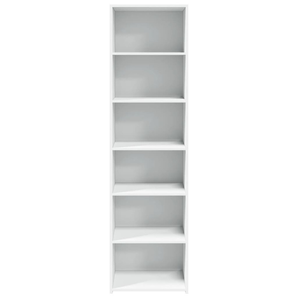 Produktbild för Högskåp vit 50x41x185 cm konstruerat trä