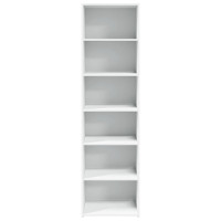 Produktbild för Högskåp vit 50x41x185 cm konstruerat trä