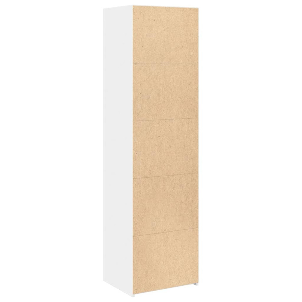 Produktbild för Högskåp vit 50x41x185 cm konstruerat trä