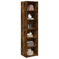 Produktbild för Högskåp rökfärgad ek 45x41x185 cm konstruerat trä